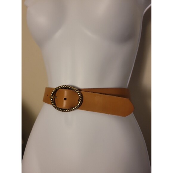 Anthropologie Accessories - Anthropologie Honey Brown Leather Boho Belt Sz S